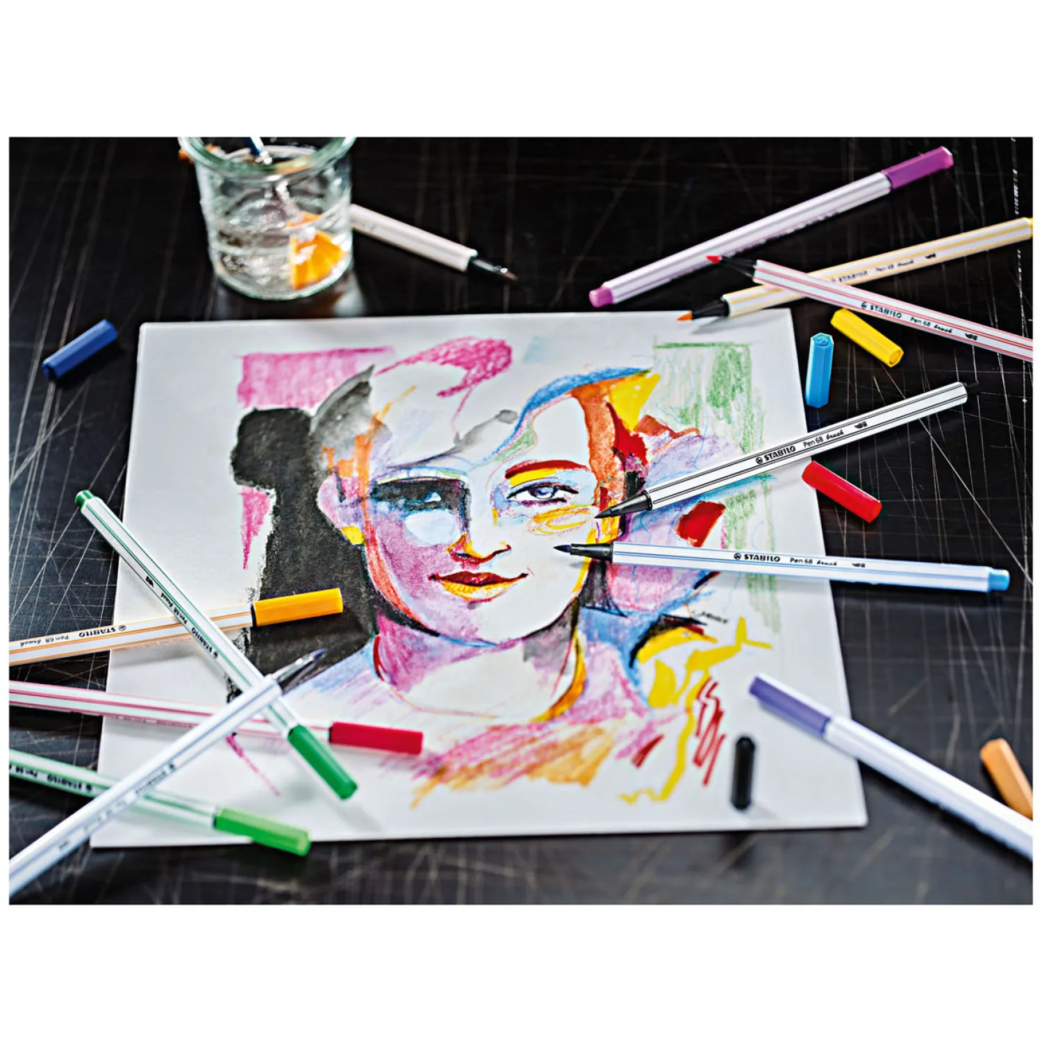 Pen 68 Brush - Viltstift - ARTY - Metalen Set 30 Stuks-Stabilo Outlet