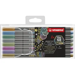 Pen 68 Metallic - Viltstift - Set Met 8 Stuks-Stabilo Best