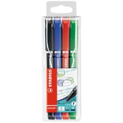 SENSOR - Fineliner 0.3 mm - Set Met 4 Stuks>Stabilo