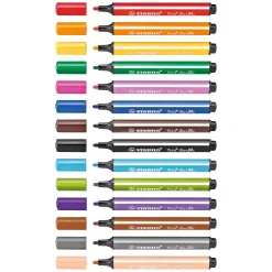 Trio Scribbi - Viltstift Met Meeverende Punt - Set 14 St.-Stabilo Best