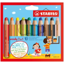 woody 3 in 1 - Multitalent potlood - Set 10 Stuks>Stabilo Clearance