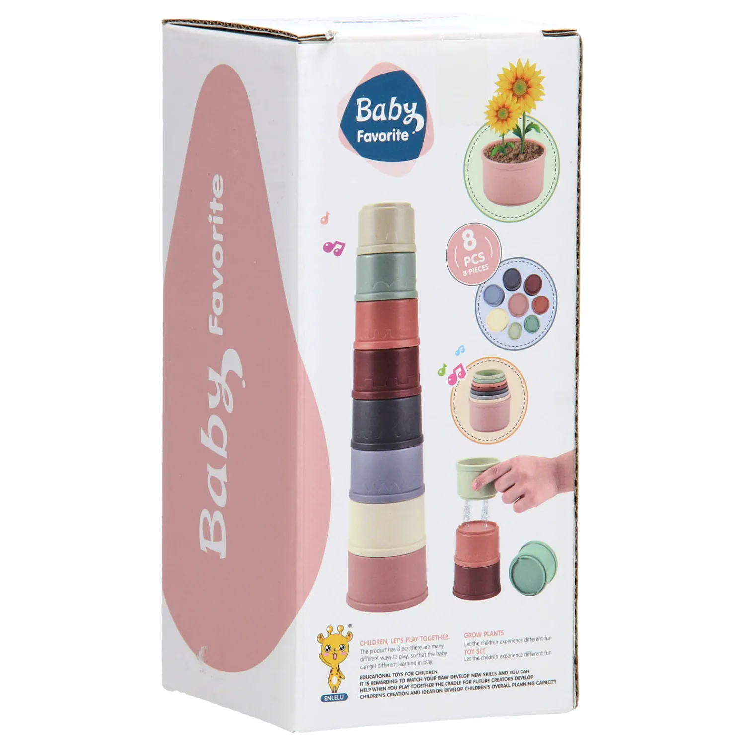 Stapelbekers Pastel, 8dlg.> Hot