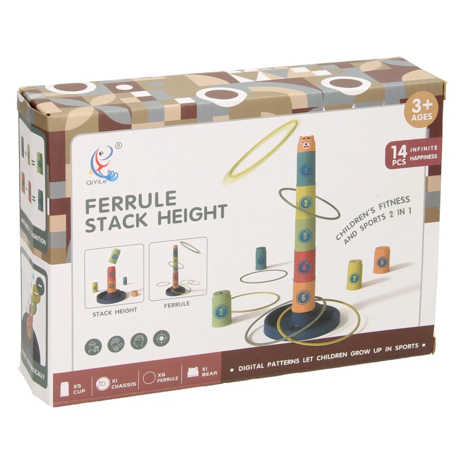 Stapeltoren en Ringwerpspel 2in1- Discount