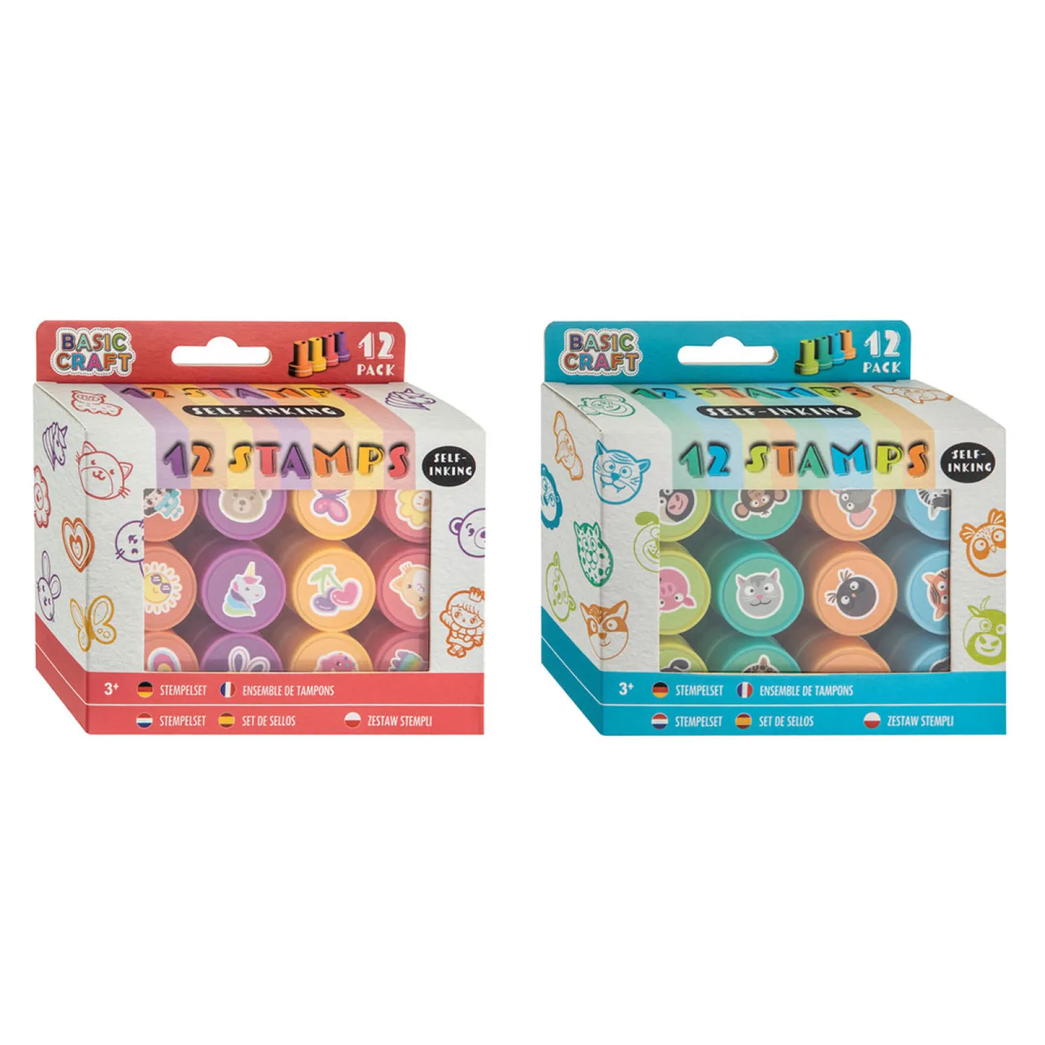 Creative Craft Group Stempelset Dieren, 12st.