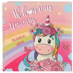 Mondikaarten Sticker- en Sjablonenboek Ik hou van Unicorns Sale