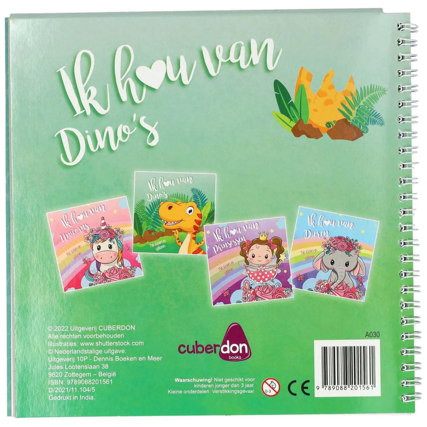Mondikaarten Sticker- en Sjablonenboek Ik hou van Dino's Outlet