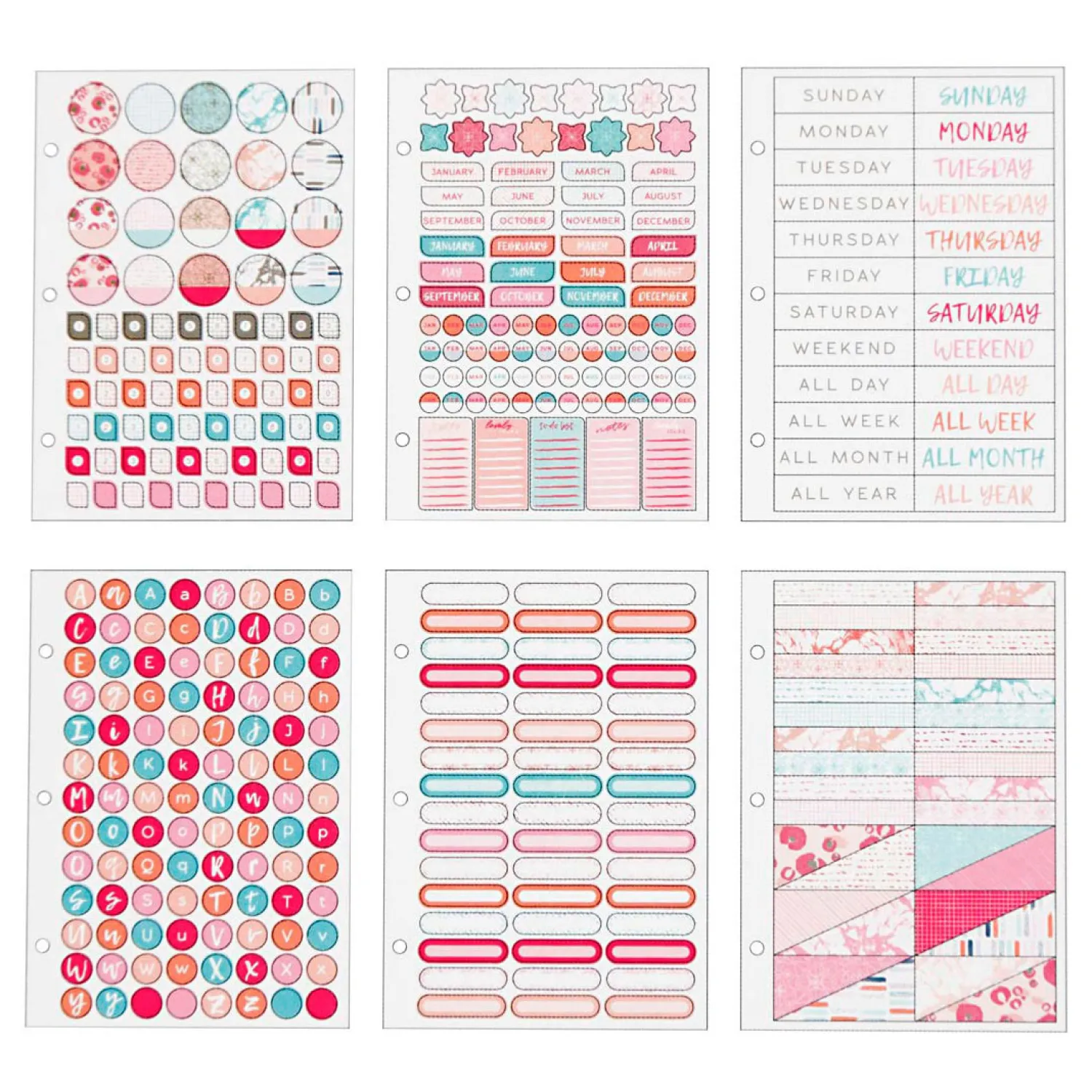 Creativ Company Stickerboek Aquarel A5 voor Planner, 578st. Hot