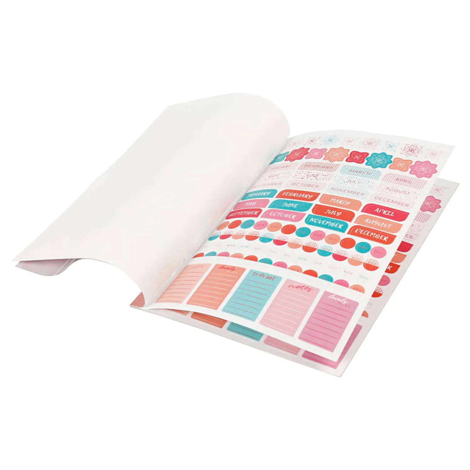 Creativ Company Stickerboek Aquarel A5 voor Planner, 578st. Hot