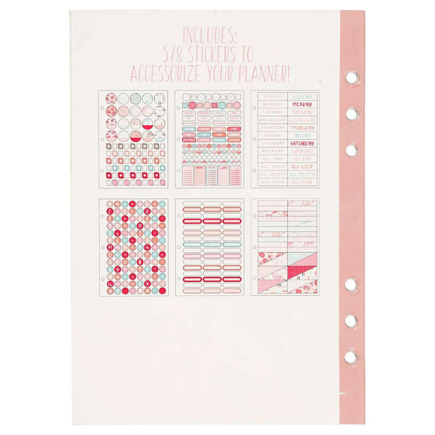 Creativ Company Stickerboek Aquarel A5 voor Planner, 578st. Hot