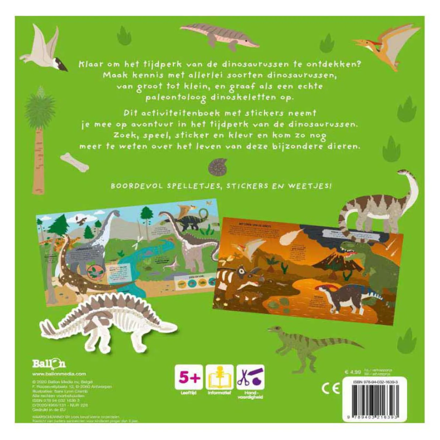 Standaard Uitgeverij Stickerboek Reis Door de Tijd - De Dinosoaurussen Clearance