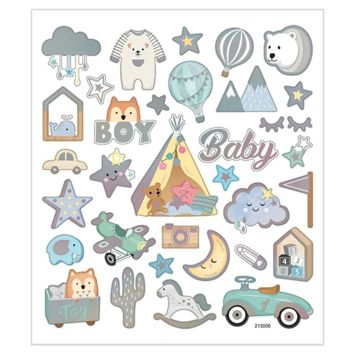 Creativ Company Stickers Baby Boy, 1 Vel Discount