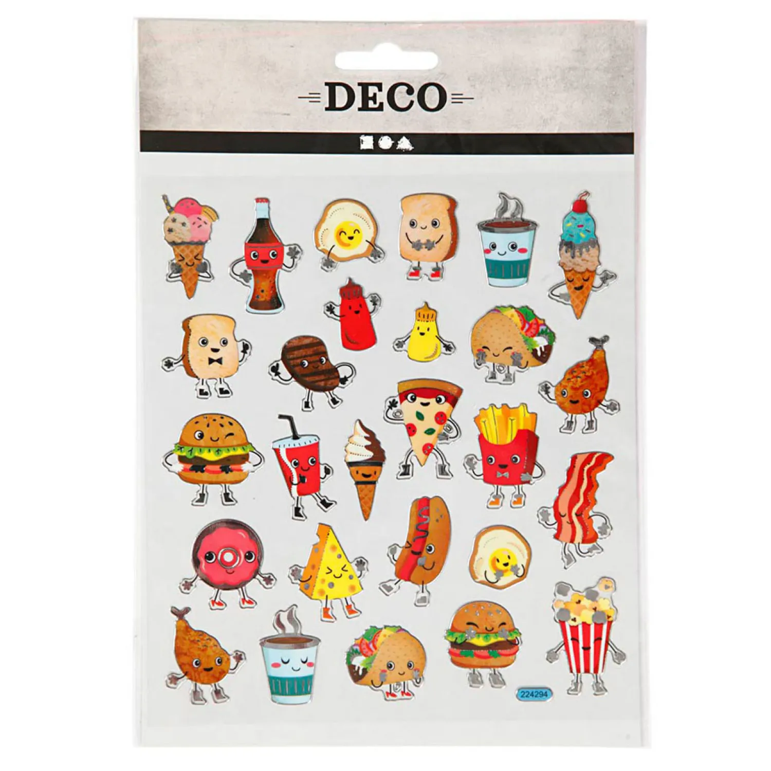 Stickers Fast Food, 1 Vel-Creativ Company Clearance