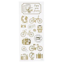 Creativ Company Stickers Goud Om de Wereld, 1 Vel Clearance
