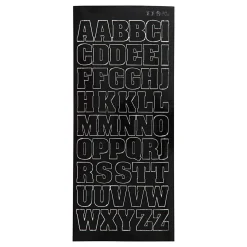 Creativ Company Stickers Grote Hoofdletters Zwart, 1 Vel Clearance