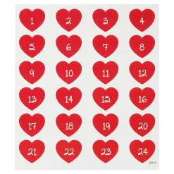 Stickers Hart met Cijfer, 1 Vel>Creativ Company Discount