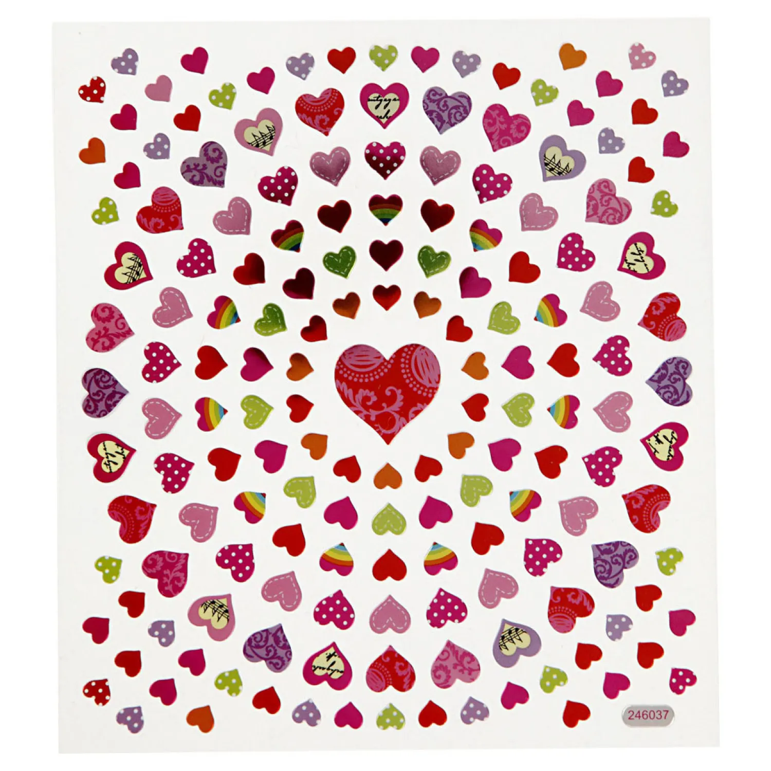 Creativ Company Stickers Kleine Harten, 1 Vel Clearance