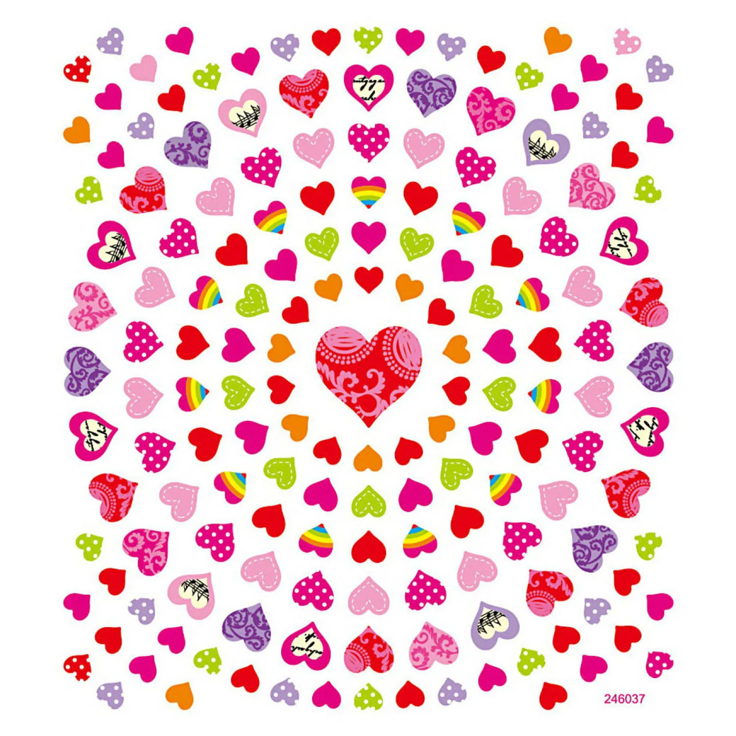 Creativ Company Stickers Kleine Harten, 1 Vel Clearance