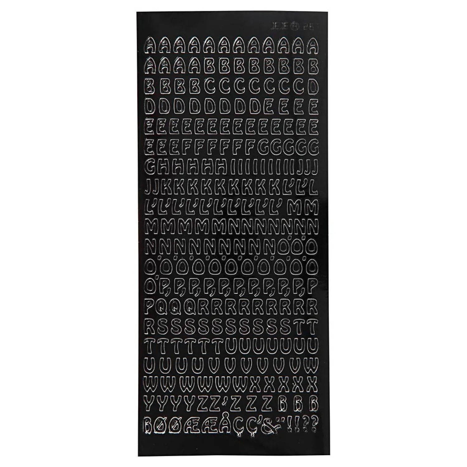 Creativ Company Stickers Kleine Hoofdletters Zwart, 1 Vel