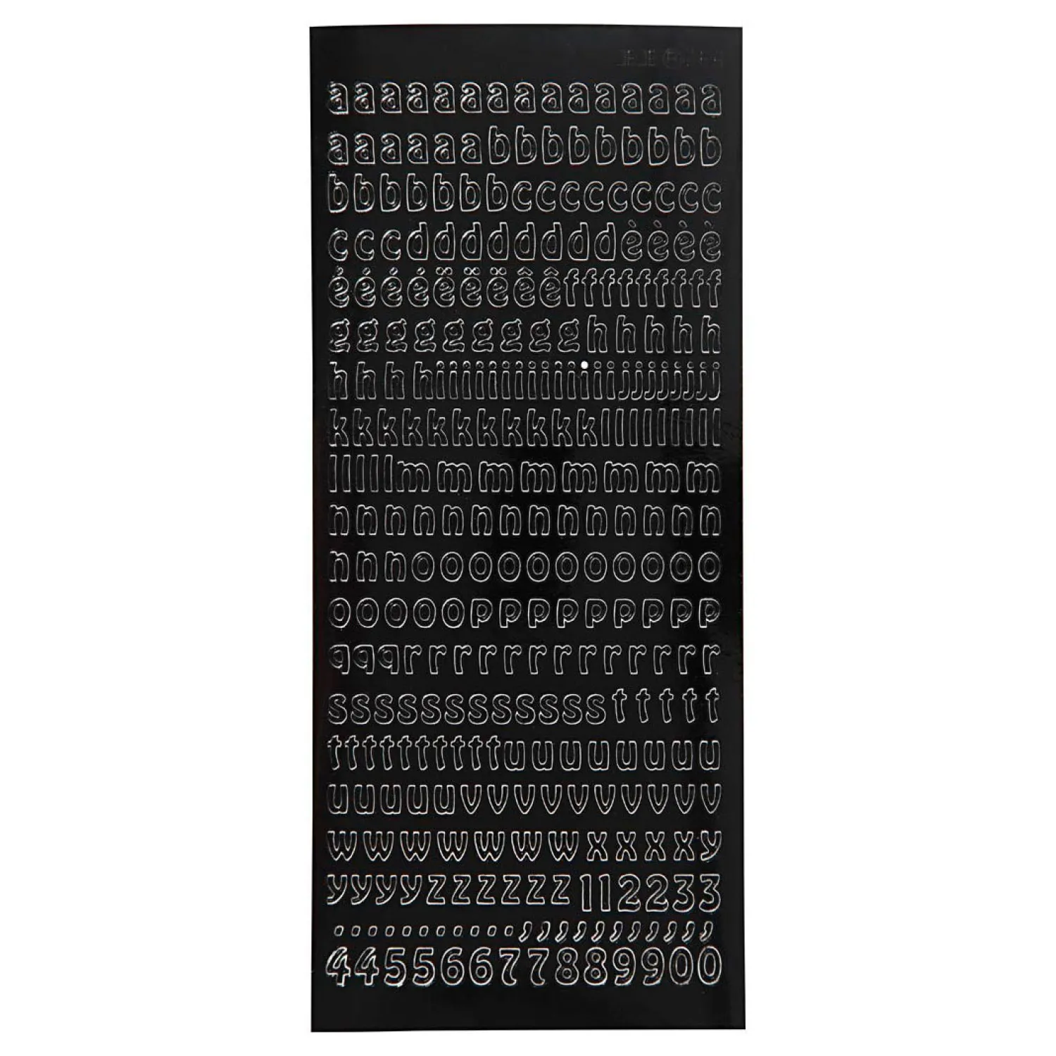 Creativ Company Stickers Kleine Letters Klein Zwart, 1 Vel Clearance