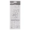 Stickers Zilver Love, 1 Vel>Creativ Company New
