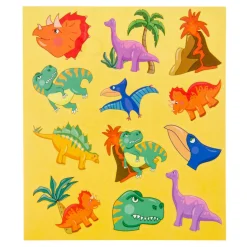 Stickervel Dinosaurus, 12st.>Duckiez Outlet