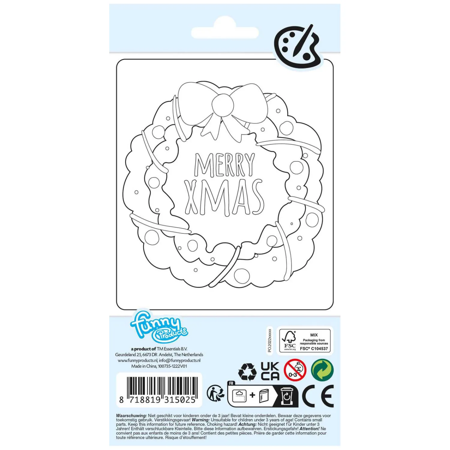 Stickervel Kerstmis New