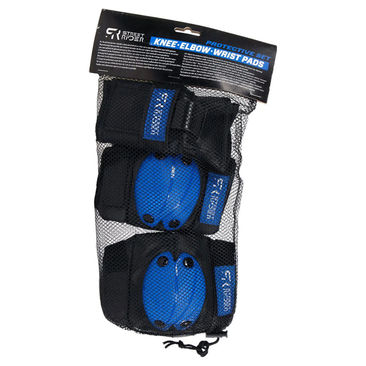 Beschermset M - Blauw, 6dlg.-Street Rider