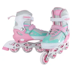 Street Rider Inline Skeelers Roze/Groen Verstelbaar, Maat 37-40 Best
