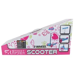 3-Wiel Step met Verstelbaar Stuur Abec 7 Roze>Street Rider Clearance