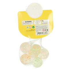 Stuiterballen Transparant Spikkel, 6st- Hot