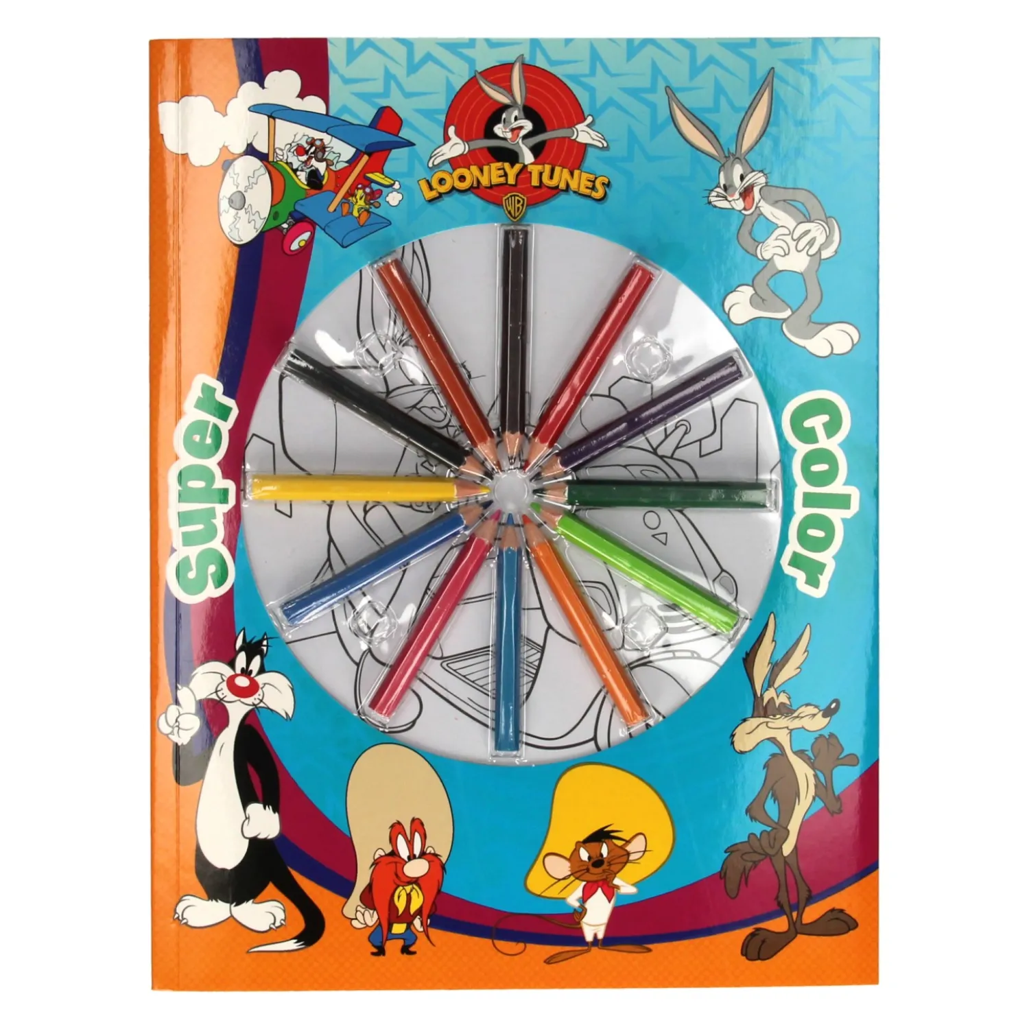 Boek Specials Nederland BV Super Color Kleurboek Looney Tunes met Potloden Online