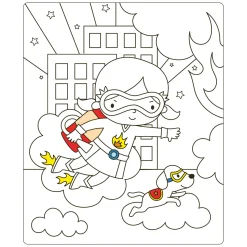 Deltas Super Girls Sticker Fun - Aankleedpoppen Stickerboek