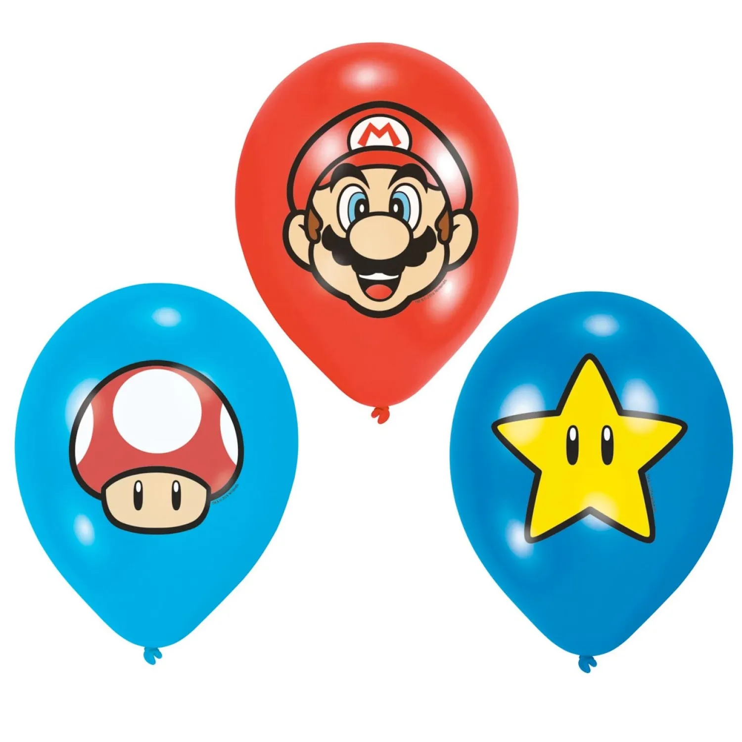 Super Mario Latex Ballonnen, 6st. New