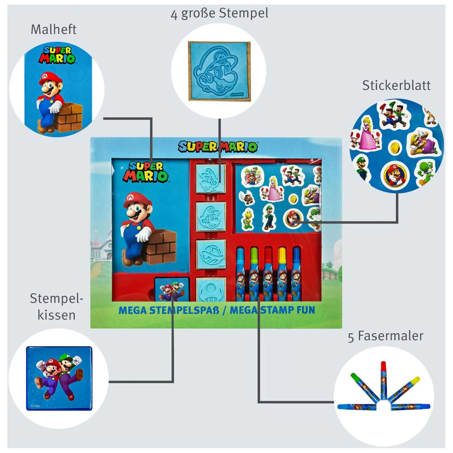 Undercover Super Mario Mega Stempelset Online