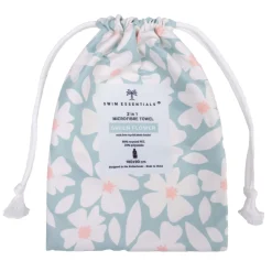 Swim Essentials - Florish Green Strandlaken, 180x90cm Clearance