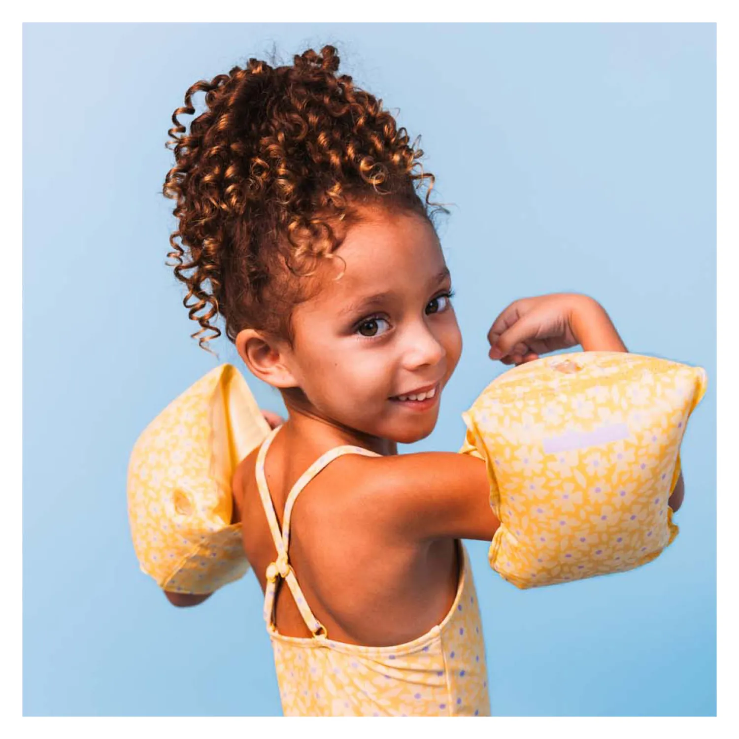 Swim Essentials - Florish Yellow Zwembandjes, 0-2 Jaar Outlet