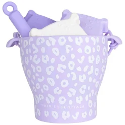 Swim Essentials - Leopard Lila Strandset Silicoon, 5dlg. Clearance