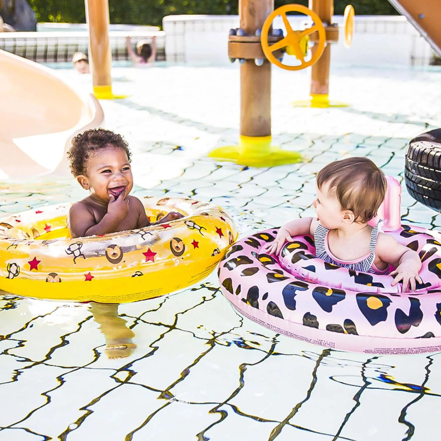 Baby Zwemzitje Roze Luipaard, 0-1 jaar>Swim Essentials Online
