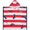 Strandponcho Walvissenprint Rood/Wit>Swim Essentials