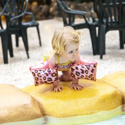 Swim Essentials Zwembandjes Panterprint Rose Goud, 2-6 jaar Clearance