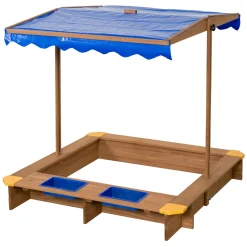 Houten Zandbak met Waterbakken en Afdekzeil-SwingKing Online