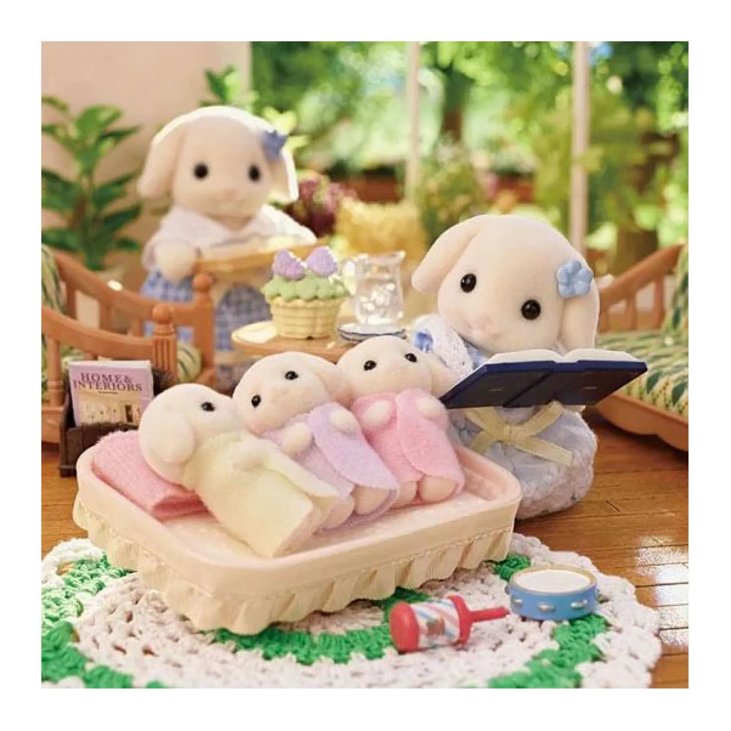 5735 Familie Bloemen Hangoor Konijn>Sylvanian Families Sale