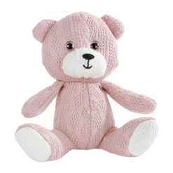 Knuffel Beer Pluche Gehaakt - Roze, 14cm-Take Me Home Outlet