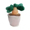 Take Me Home Knuffel Plant Pluche - Lichtgrijze Pot Donkergroen Blad- New