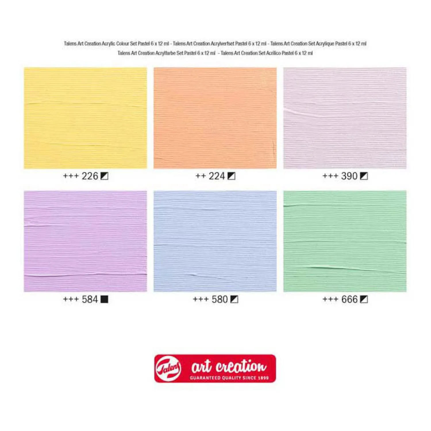 Art Creation Acrylverf Set Pastel, 6x12ml-Talens Best