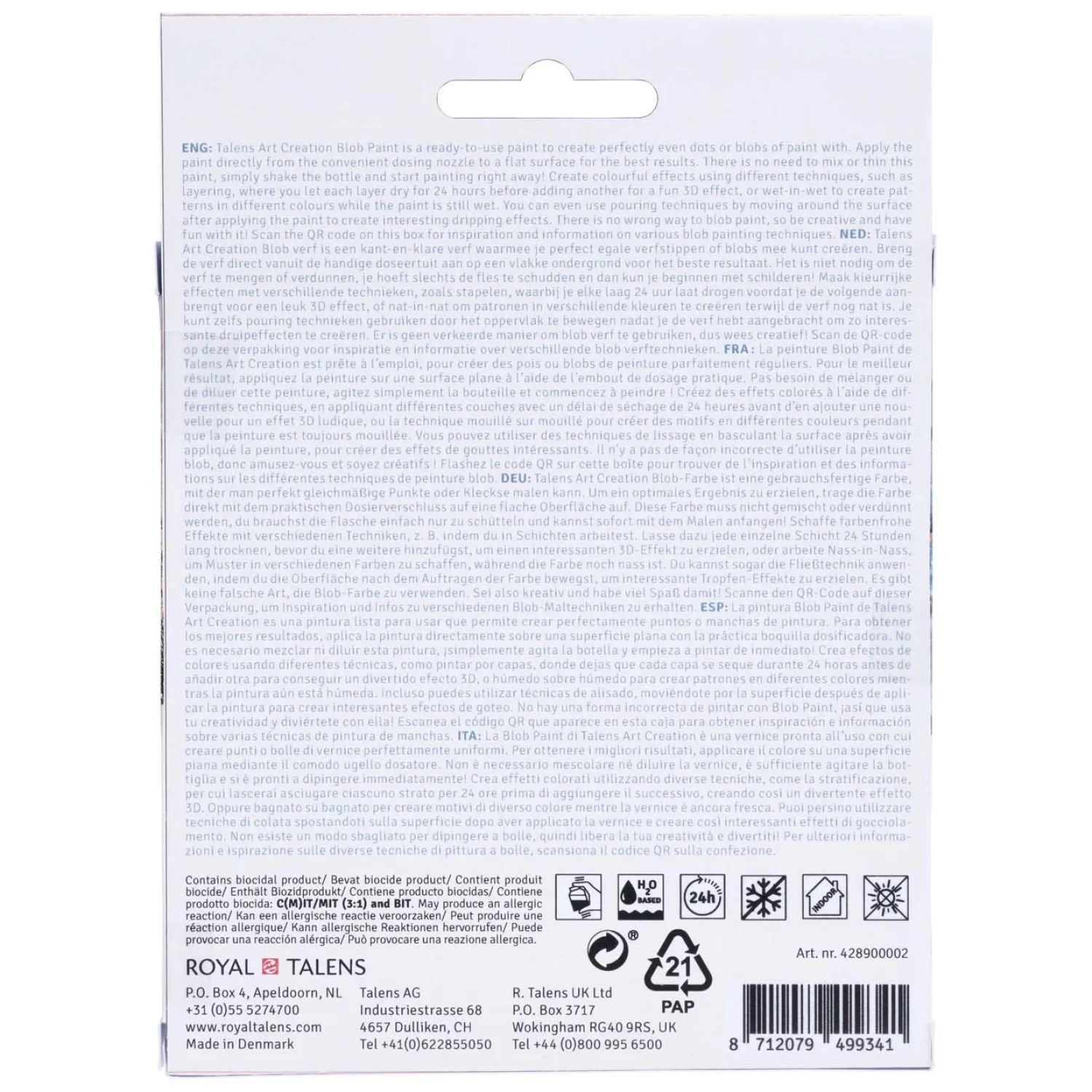 Art Creation Blobverf Mint, 3dlg.-Talens Sale