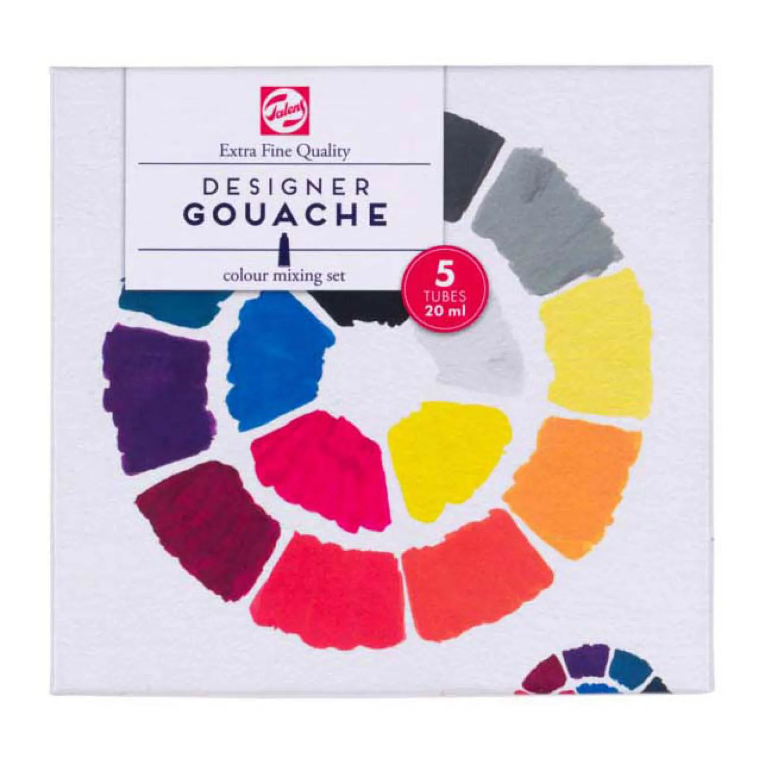 Gouache Extra Fijn Mengset, 5x20ml Tubes-Talens New