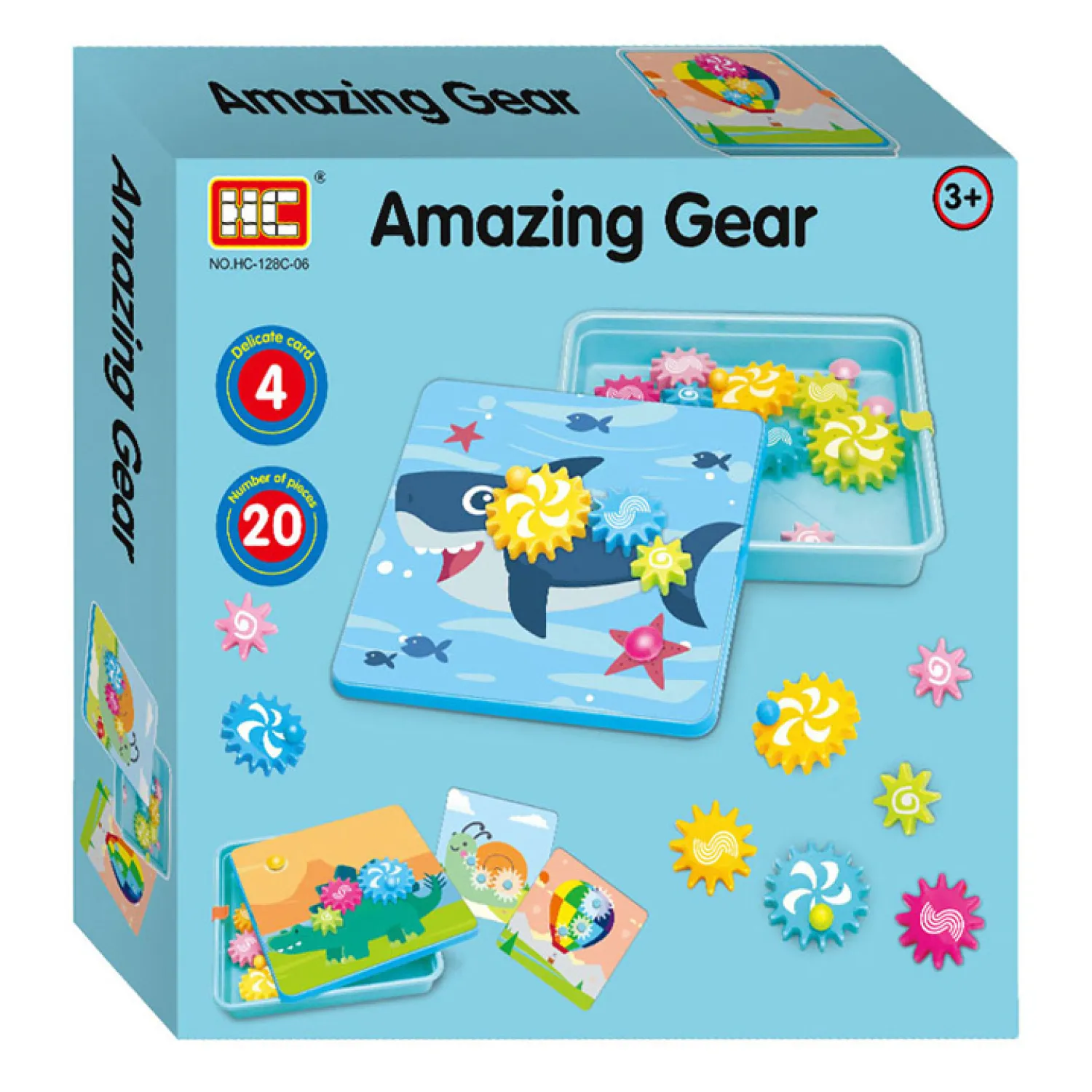 Tandwielenset Blauw, 20dlg.- Outlet