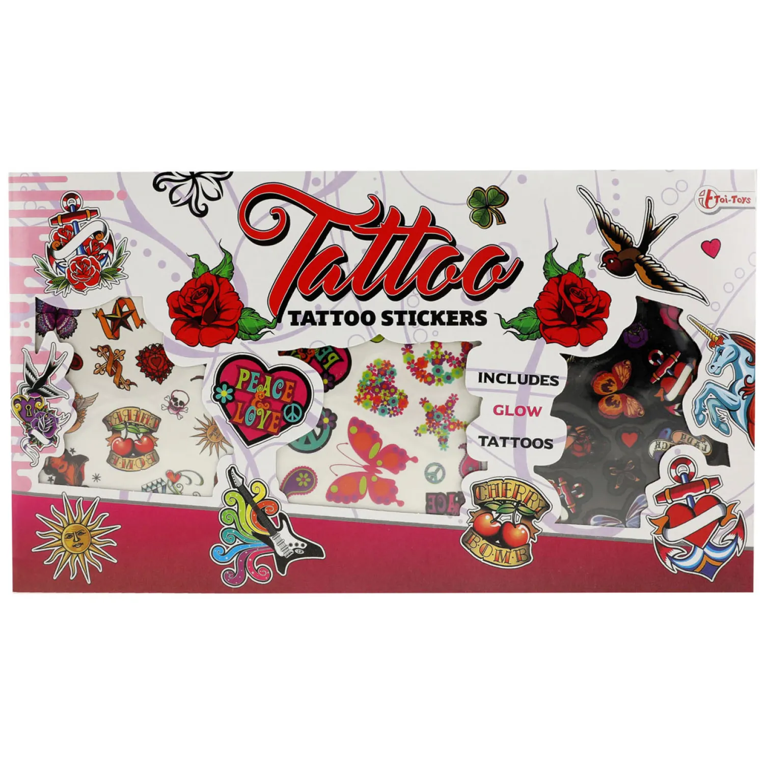 Tattoostickers met Glow in the Dark>Toi-Toys Hot