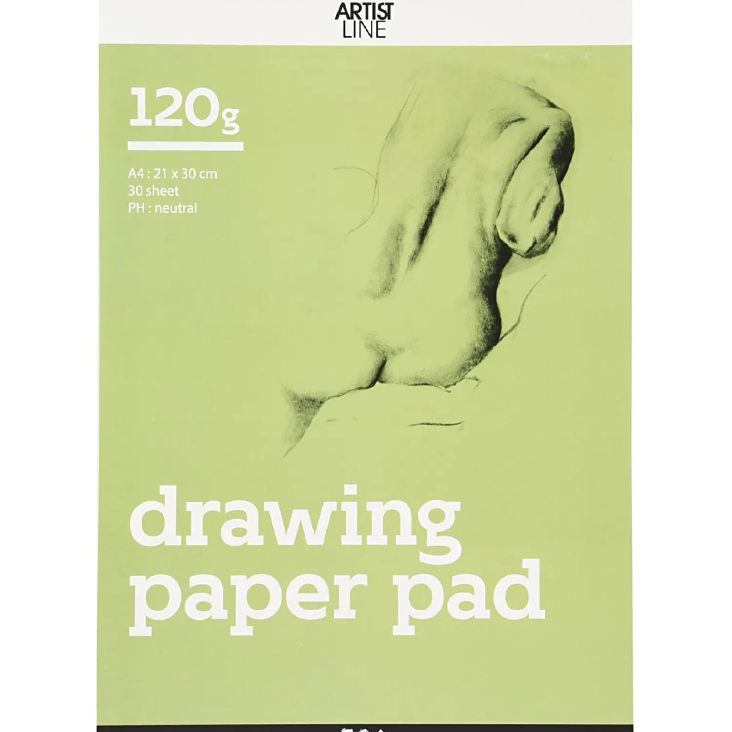 Tekenblok Wit A4 120gr, 30 Vellen-Creativ Company Outlet